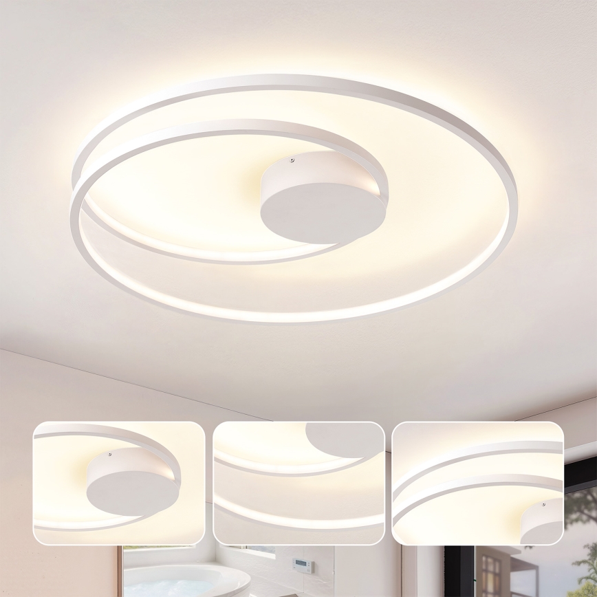 Brilagi - Plafonnier LED dimmable TWISTER LED/75W/230V 3000-6000K Ø 70 cm blanc + télécommande