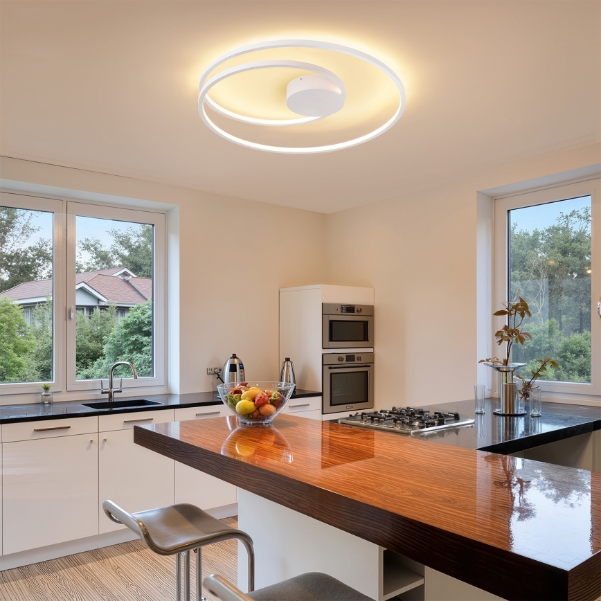 Brilagi - Plafonnier LED dimmable TWISTER LED/75W/230V 3000-6000K Ø 70 cm blanc + télécommande