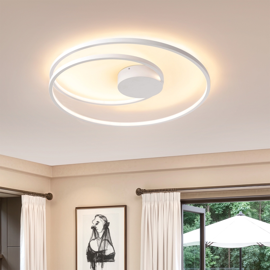 Brilagi - Plafonnier LED dimmable TWISTER LED/75W/230V 3000-6000K Ø 70 cm blanc + télécommande