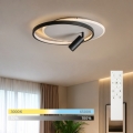 BRILAGI - Plafonnier LED dimmable UNITY LED/48W/230V + 1xGU10/3W 3000-6000K 39x45 cm blanc/noir + télécommande