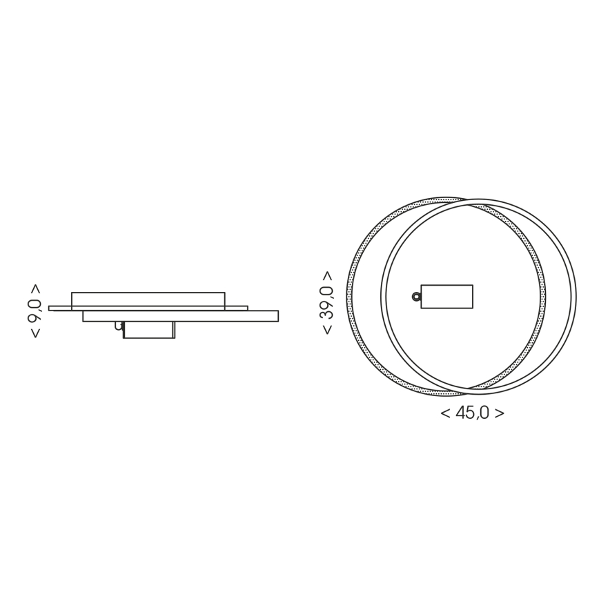 Brilagi - Plafonnier LED dimmable UNITY LED/48W/230V + 1xGU10/3W 3000-6000K 39x45 cm blanc/noir + télécommande