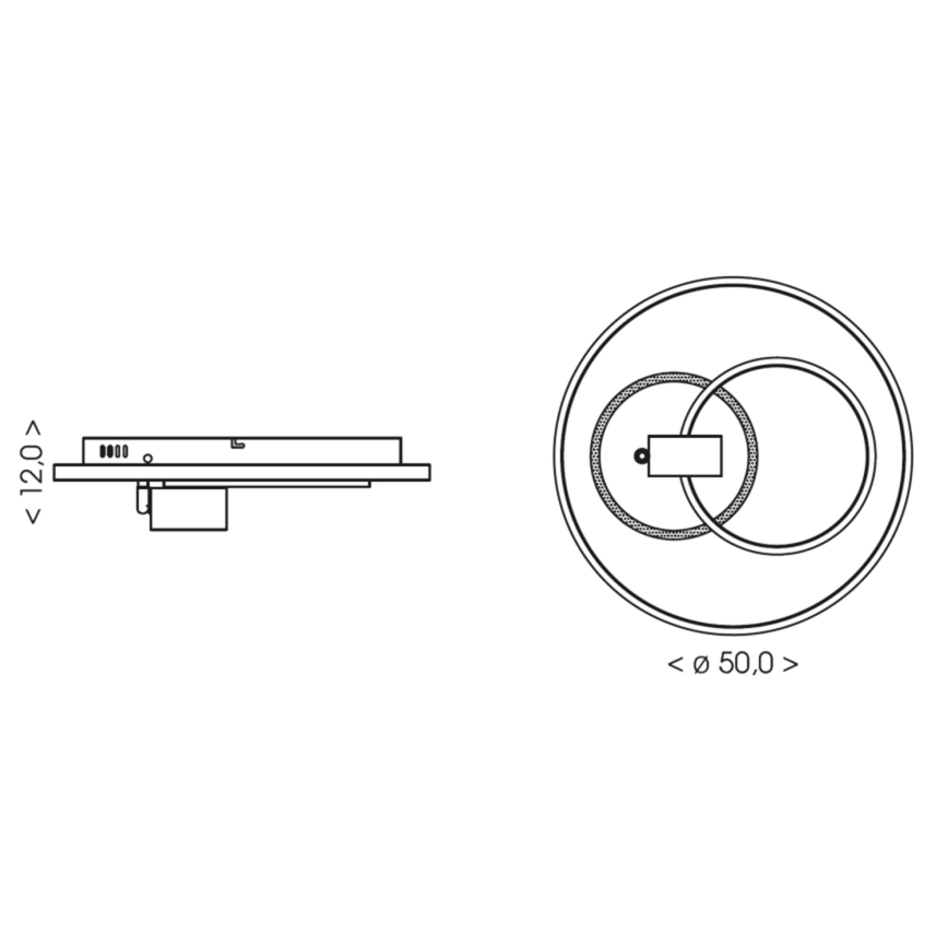 Brilagi - Plafonnier LED dimmable UNITY LED/60W/230V + 1xGU10/3W 3000-6000K Ø 50 cm blanc/noir + télécommande