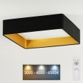 Brilagi - Plafonnier LED dimmable VEGAS SHINE LED/24W/230V Ø 45 cm 3000/4000/6500K paille brun/doré + télécommande