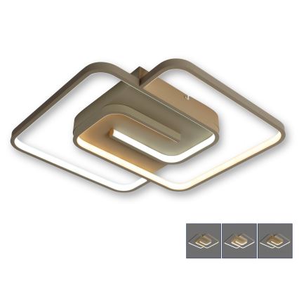 BRILAGI - Plafonnier LED dimmable VELO LED/64W/230V 3000-6500K 48x48 cm beige + télécommande