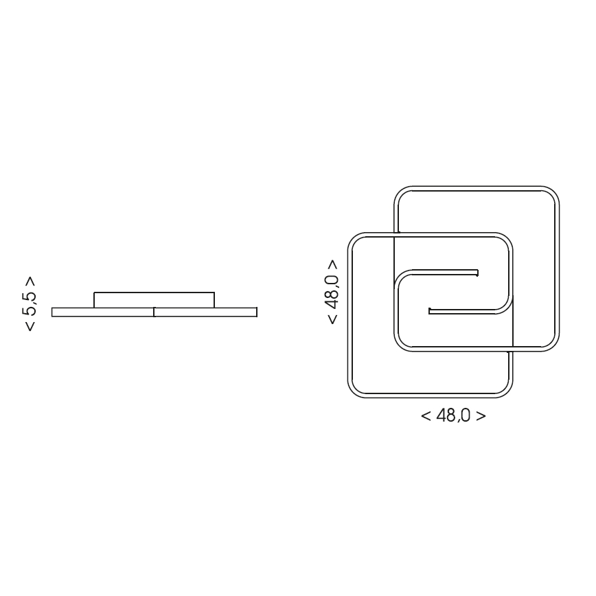 BRILAGI - Plafonnier LED dimmable VELO LED/64W/230V 3000-6500K 48x48 cm beige + télécommande