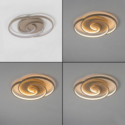 BRILAGI - LED Plafonnier dimmable VELO LED/70W/230V 3000-6500K 38x47,8 cm beige + télécommande
