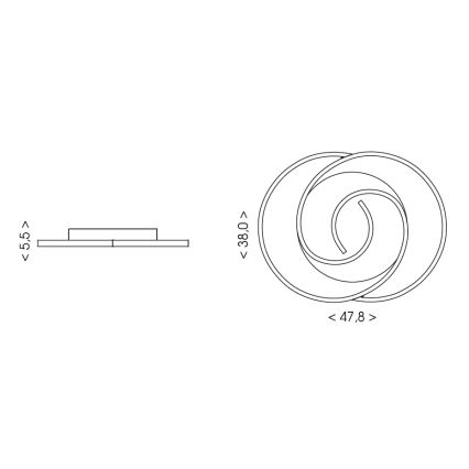 BRILAGI - LED Plafonnier dimmable VELO LED/70W/230V 3000-6500K 38x47,8 cm beige + télécommande