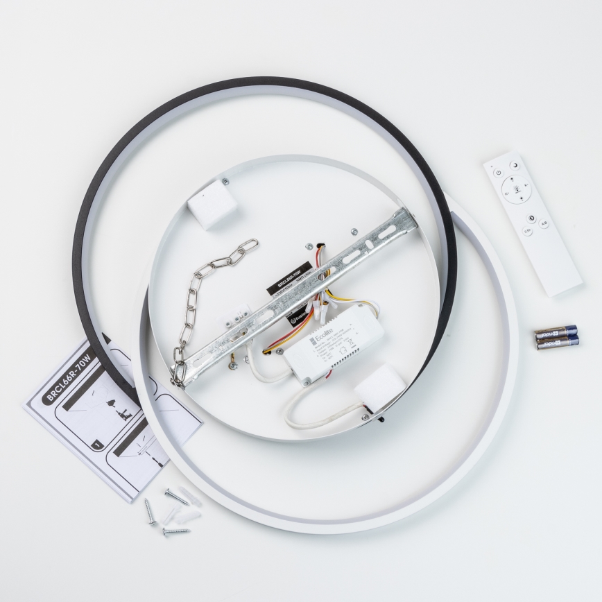 Brilagi - Plafonnier LED dimmable VELO XL LED/83W/230V 3000-6500K 46,7x59,5 cm + télécommande