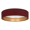 Brilagi - Plafonnier LED dimmable VELVET SMART VARI LED/24W/230V 3000-6500K Ø 45 cm bordeaux/doré + télécommande