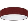 Brilagi - Plafonnier LED dimmable VELVET SMARTIX LED/24W/230V 3000–6000K Ø 45 cm bordeaux Wi‑Fi Tuya Beacon + télécommande