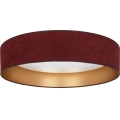 Brilagi - Plafonnier LED dimmable VELVET SMARTIX LED/36W/230V 3000-6000K Ø 55 cm bordeaux/doré Wi-Fi Tuya Beacon + télécommande