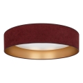 Brilagi - Plafonnier LED dimmable VELVET SMARTIX STARS LED/36W/230V 3000–6000K Ø 55 cm bordeaux/doré Wi-Fi Tuya Beacon + télécommande