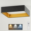 Brilagi - Plafonnier LED dimmable VELVET SQUARE LED/24W/230V 43x43 cm 3000/4000/6500K + télécommande gris