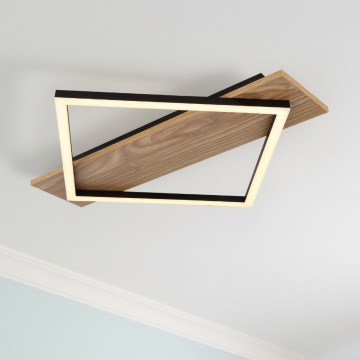 Brilagi - plafonnier LED dimmable VELVET SQUARE LED/24W/230V 43x43 cm 3000/4000/6500K + télécommande gris