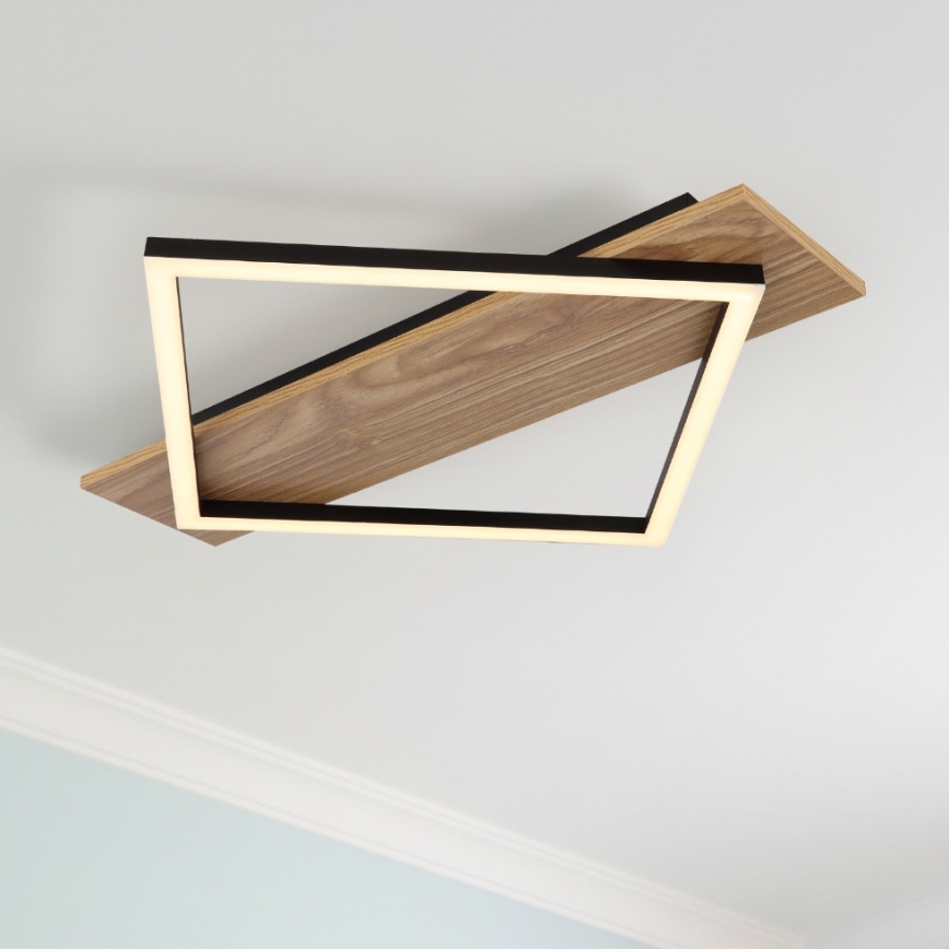 Brilagi - plafonnier LED dimmable VELVET SQUARE LED/24W/230V 43x43 cm 3000/4000/6500K + télécommande gris
