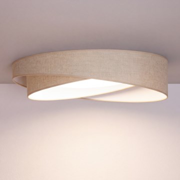 BRILAGI - Plafonnier LED dimmable VELVET TWIST LED/36W/230V 3000-6000K Ø 65 cm Wi-Fi Tuya Beacon beige + télécommande