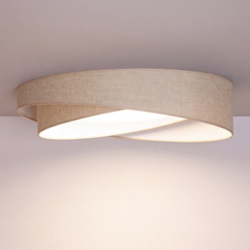 BRILAGI - Plafonnier LED dimmable VELVET TWIST LED/36W/230V 3000-6000K Ø 65 cm Wi-Fi Tuya Beacon beige + télécommande