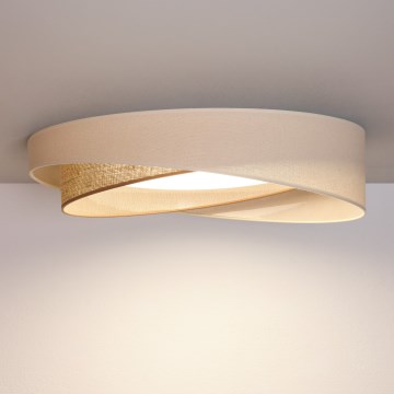 BRILAGI - Plafonnier LED dimmable VELVET TWIST LED/36W/230V 3000-6000K Ø 65 cm Wi-Fi Tuya Beacon crème/beige + télécommande