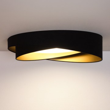 BRILAGI - Plafonnier LED dimmable VELVET TWIST LED/36W/230V 3000-6000K Ø 65 cm Wi-Fi Tuya Beacon noir/or + télécommande