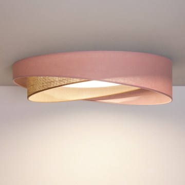 BRILAGI - Plafonnier LED dimmable VELVET TWIST LED/36W/230V 3000-6000K Ø 65 cm Wi-Fi Tuya Beacon rose/beige + télécommande