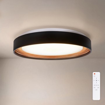 Brilagi - Plafonnier LED dimmable WALDO LED/48W/230V 3000-6500K Ø 40 cm noir/doré + télécommande