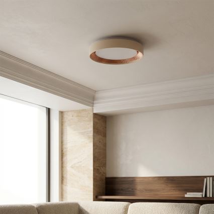 Brilagi - Plafonnier LED dimmable WALDO LED/48W/230V 3000-6500K Ø 40 cm beige/doré + télécommande