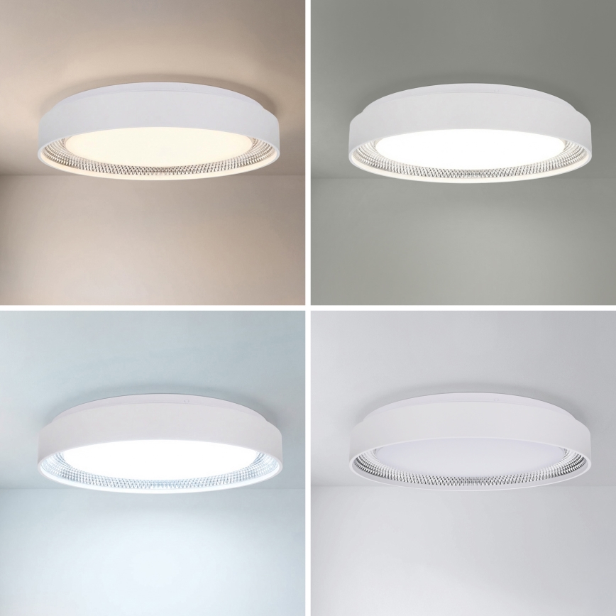 Brilagi - Plafonnier LED dimmable WALDO LED/48W/230V 3000-6500K Ø 40 cm blanc/argenté + télécommande