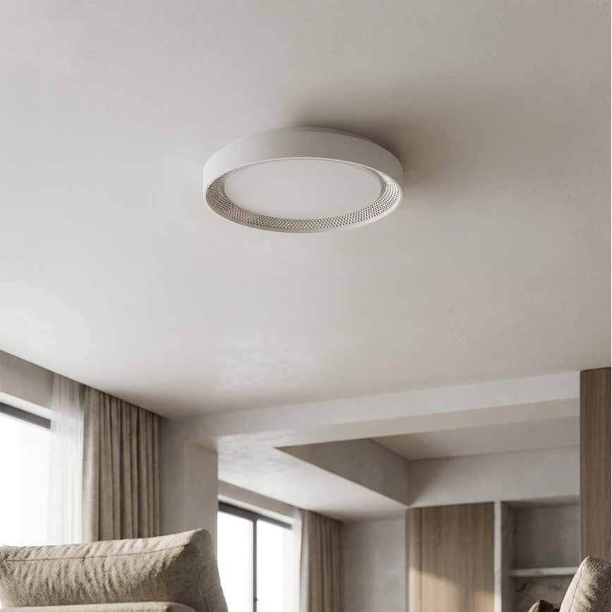 Brilagi - Plafonnier LED dimmable WALDO LED/48W/230V 3000-6500K Ø 40 cm blanc/argenté + télécommande