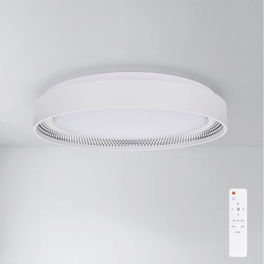 Brilagi - Plafonnier LED dimmable WALDO LED/48W/230V 3000-6500K Ø 40 cm blanc/argenté + télécommande