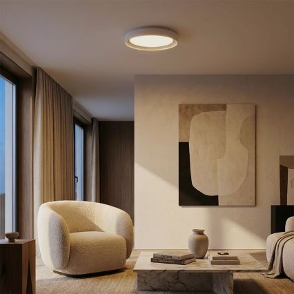 Brilagi - Plafonnier LED dimmable WALDO LED/48W/230V 3000-6500K Ø 40 cm blanc/argenté + télécommande