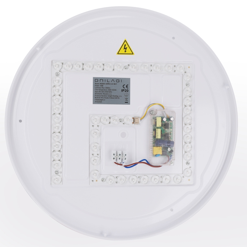 Brilagi - Plafonnier LED dimmable WALDO LED/48W/230V 3000-6500K Ø 40 cm blanc/argenté + télécommande