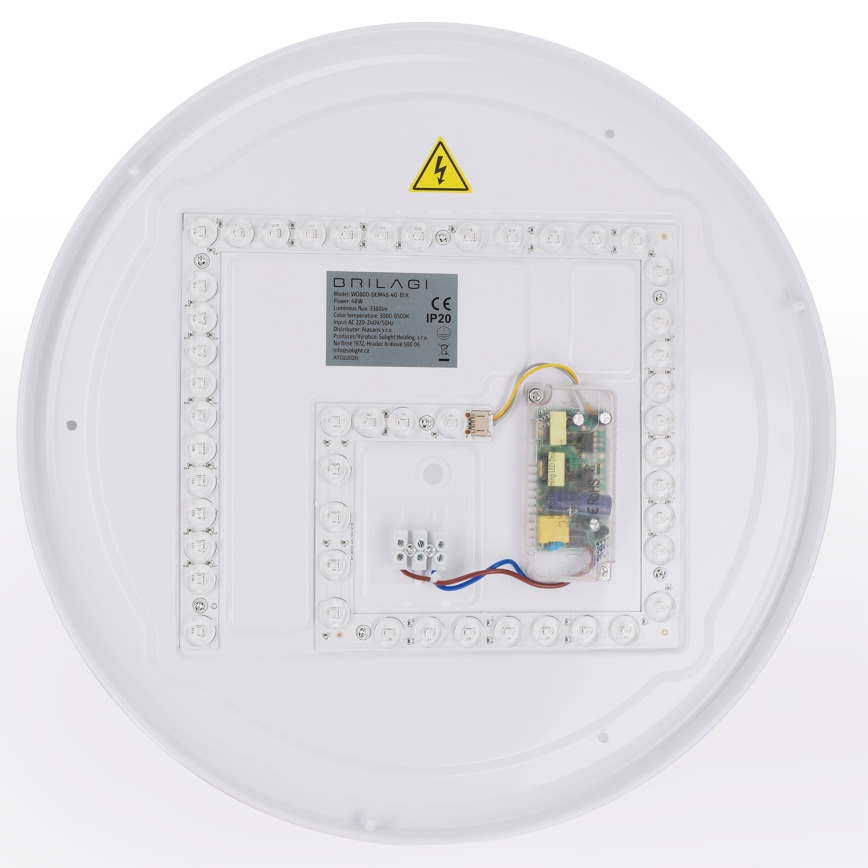 Brilagi - Plafonnier LED dimmable WALDO LED/48W/230V 3000-6500K Ø 40 cm noir/doré + télécommande