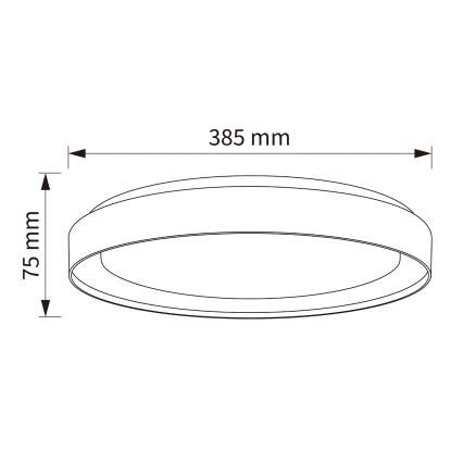 Brilagi - Plafonnier LED dimmable WALDO LED/48W/230V 3000-6500K Ø 40 cm noir/doré + télécommande