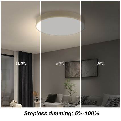 Brilagi - Plafonnier LED Dimmerable SMART POOL LED/48W/230V 3000-6000K 40 cm Wi-Fi Tuya beige + télécommande
