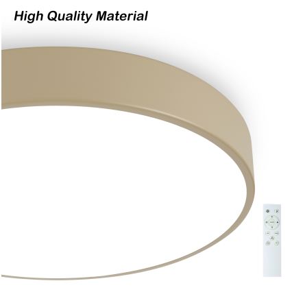 Brilagi - Plafonnier LED Dimmerable SMART POOL LED/48W/230V 3000-6000K 40 cm Wi-Fi Tuya beige + télécommande