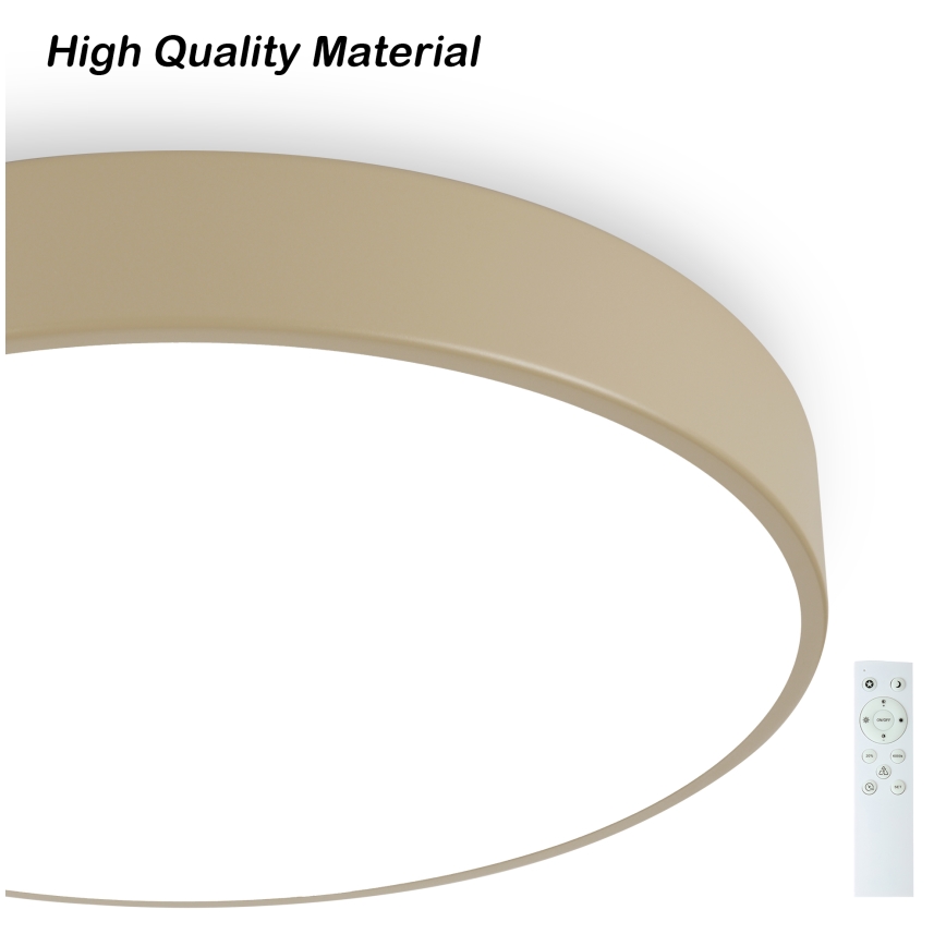 Brilagi - Plafonnier LED Dimmerable SMART POOL LED/48W/230V 3000-6000K 40 cm Wi-Fi Tuya beige + télécommande