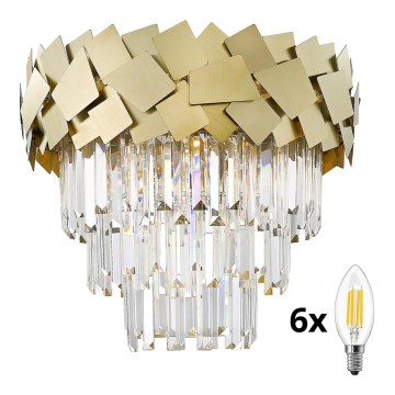 Brilagi - Plafonnier LED en cristal MIRAGE 6xE14/40W/230V Ø 48 cm