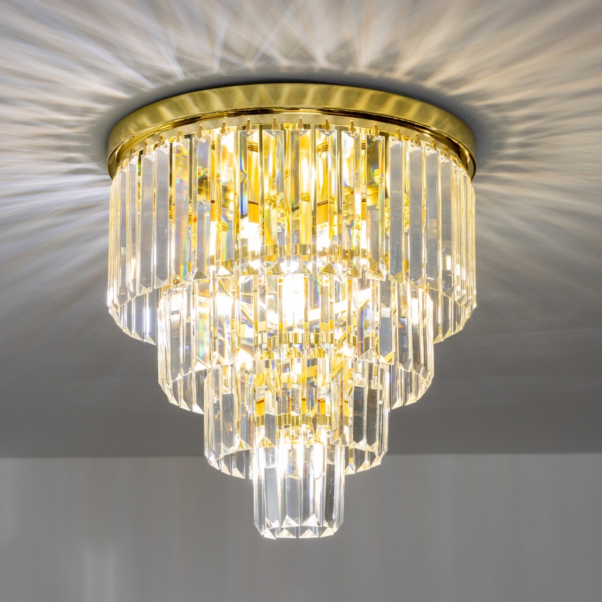 Brilagi - Plafonnier LED en cristal MOZART 5xE14/40W/230V Ø 40 cm doré