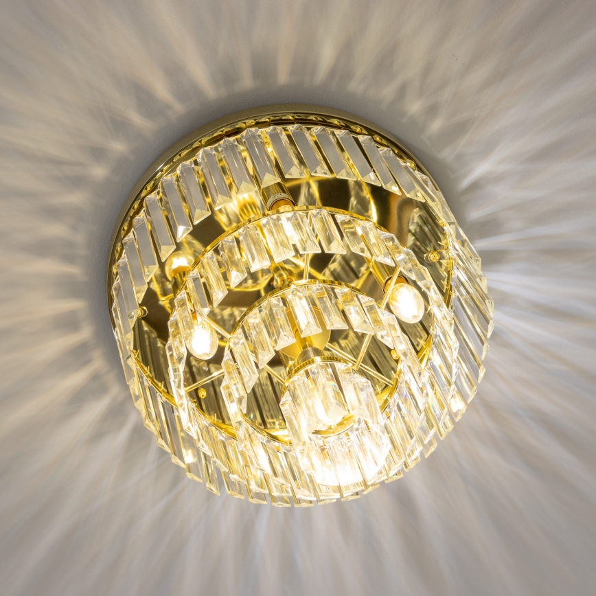 Brilagi - Plafonnier LED en cristal MOZART 5xE14/40W/230V Ø 40 cm doré