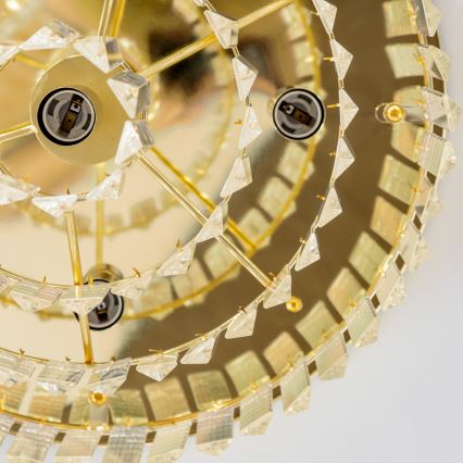 Brilagi - Plafonnier LED en cristal MOZART 5xE14/40W/230V Ø 40 cm doré