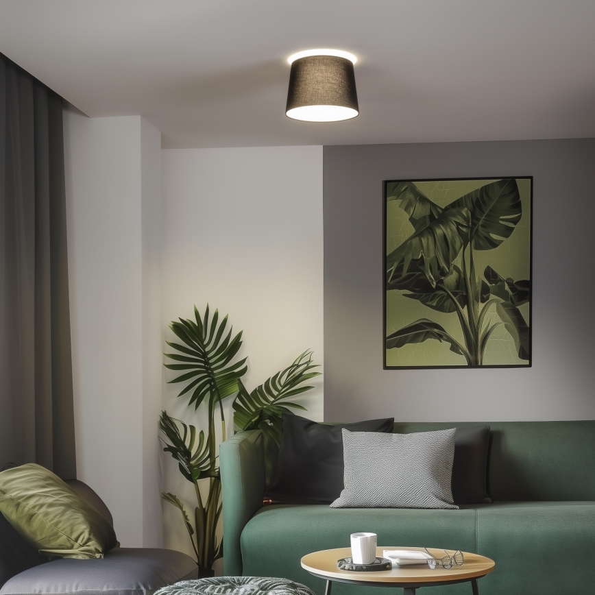 Brilagi - Plafonnier LED en saillie CERIA 1xE27/40W/230V Ø 30 cm noir