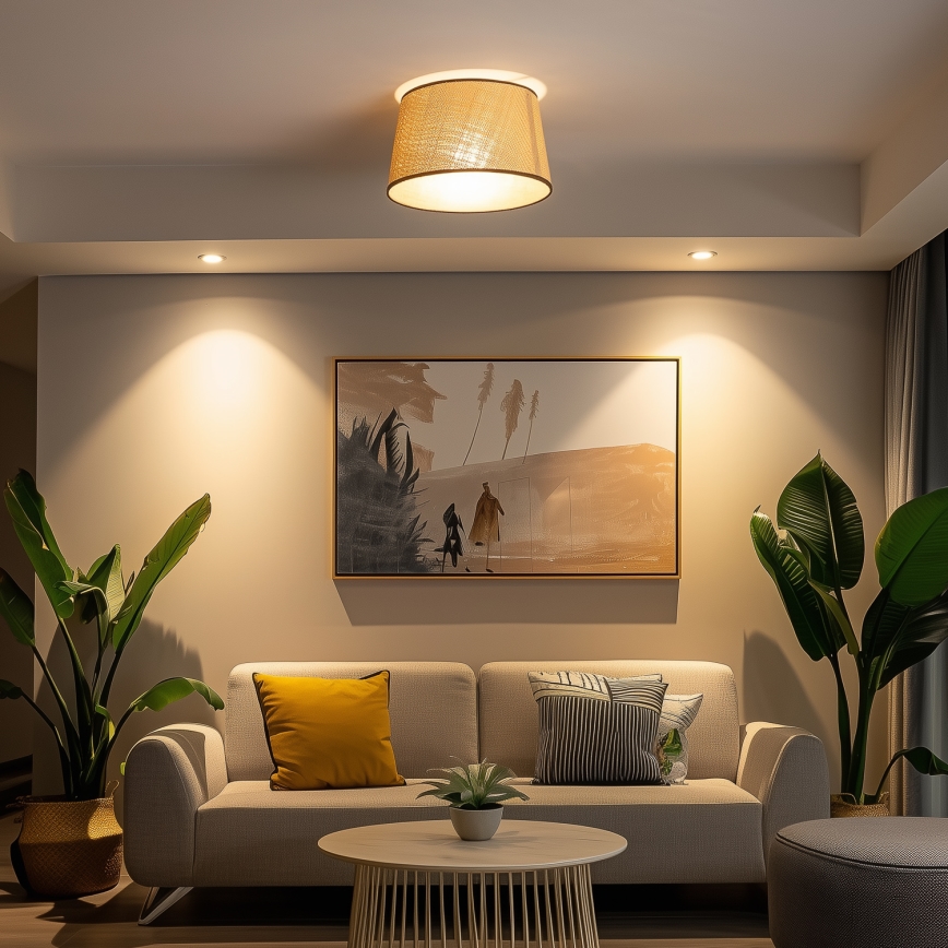 Brilagi - Plafonnier LED en saillie CERIA 1xE27/40W/230V Ø 35 cm beige