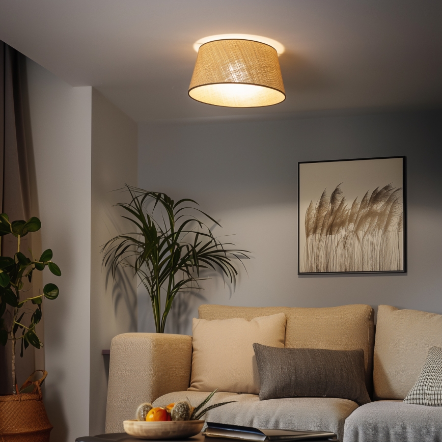 Brilagi - Plafonnier LED en saillie CERIA 1xE27/40W/230V Ø 50 cm beige