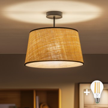 Brilagi - Plafonnier LED en saillie CERIA 1xE27/60W/230V diam. 35 cm noir/beige