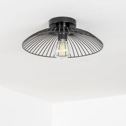 Brilagi - Plafonnier LED en saillie CERIA WIRE 1xE27/40W/230V Ø 26 cm noir