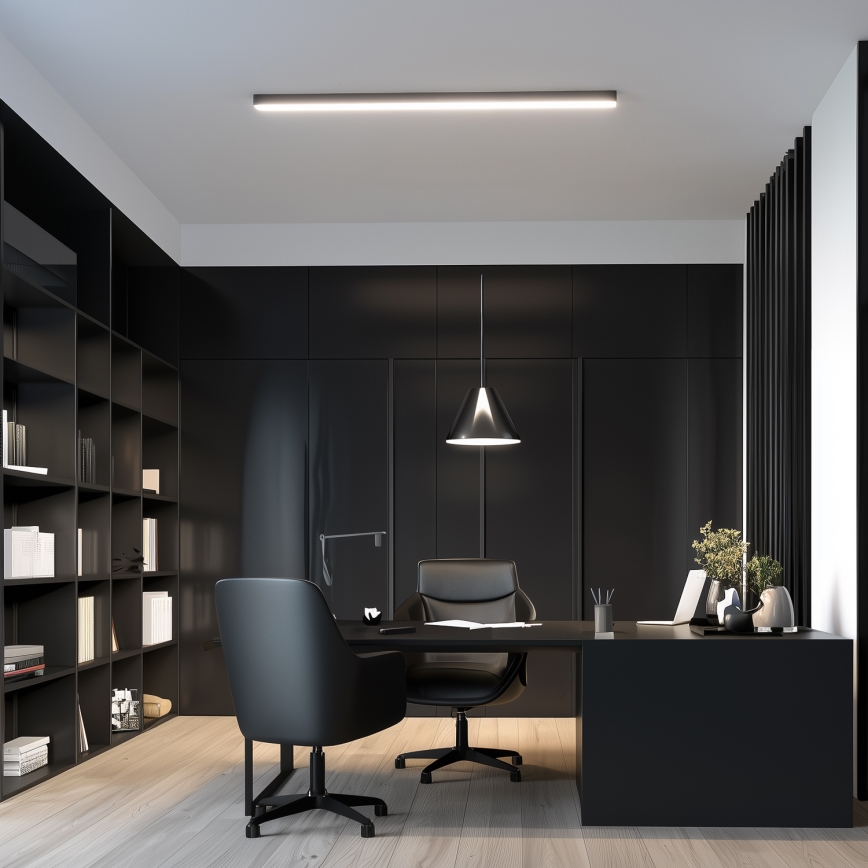 Brilagi - Plafonnier LED en saillie FULLDAY LED/20/30/40W/230V 2700/4000/6000K 120 cm UGR19 noir