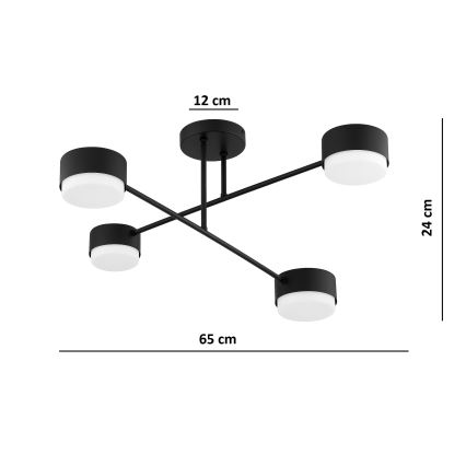 Brilagi - Plafonnier LED en saillie MONO 4xGX53/30W/230V noir