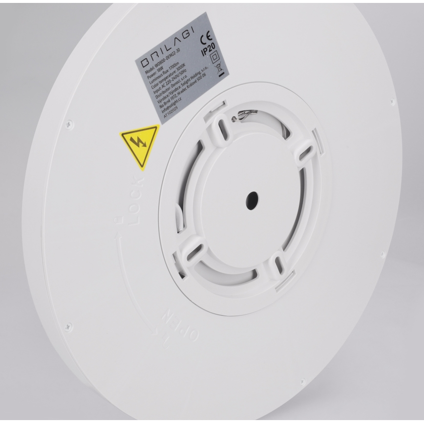 Brilagi - Plafonnier LED ESTELA, 18W/230V, Ø 30 cm, blanc