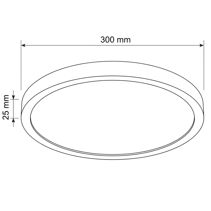 Brilagi - Plafonnier LED ESTELA LED/18W/230V Ø 30 cm noir