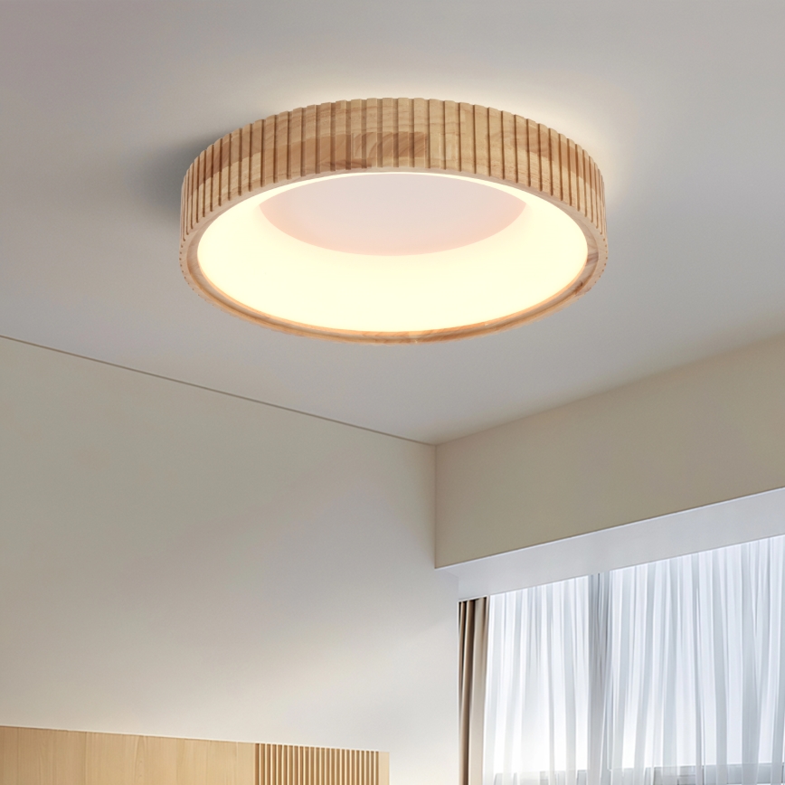 Brilagi - Plafonnier LED FALCON WOOD MODERN LED/30W/230V 3000/4000/6000 K Ø 45 cm en bois
